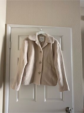 Monki Cream Button Jacket